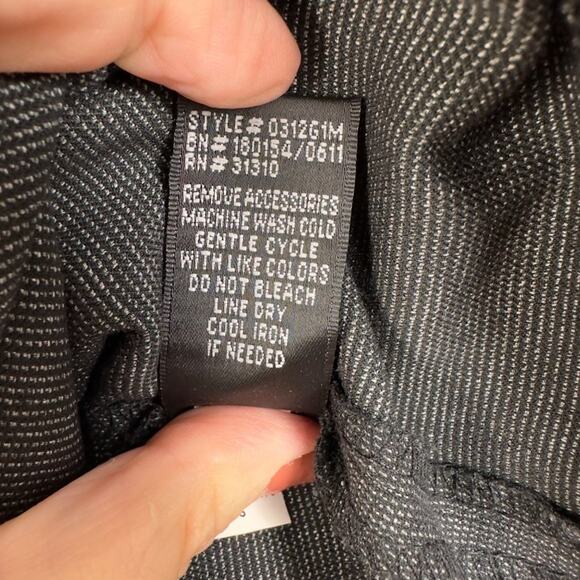 AB Studio Grey Charcoal Belted Zipper Sleeveless Dress‎ Sz 6 - Picture 8 of 9